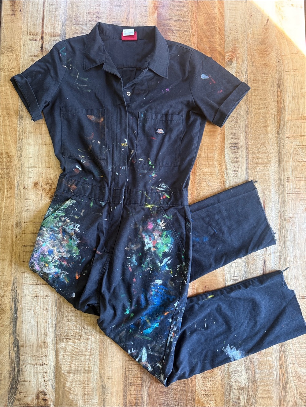 Vintage Dickies Paint covered coveralls women’s small black